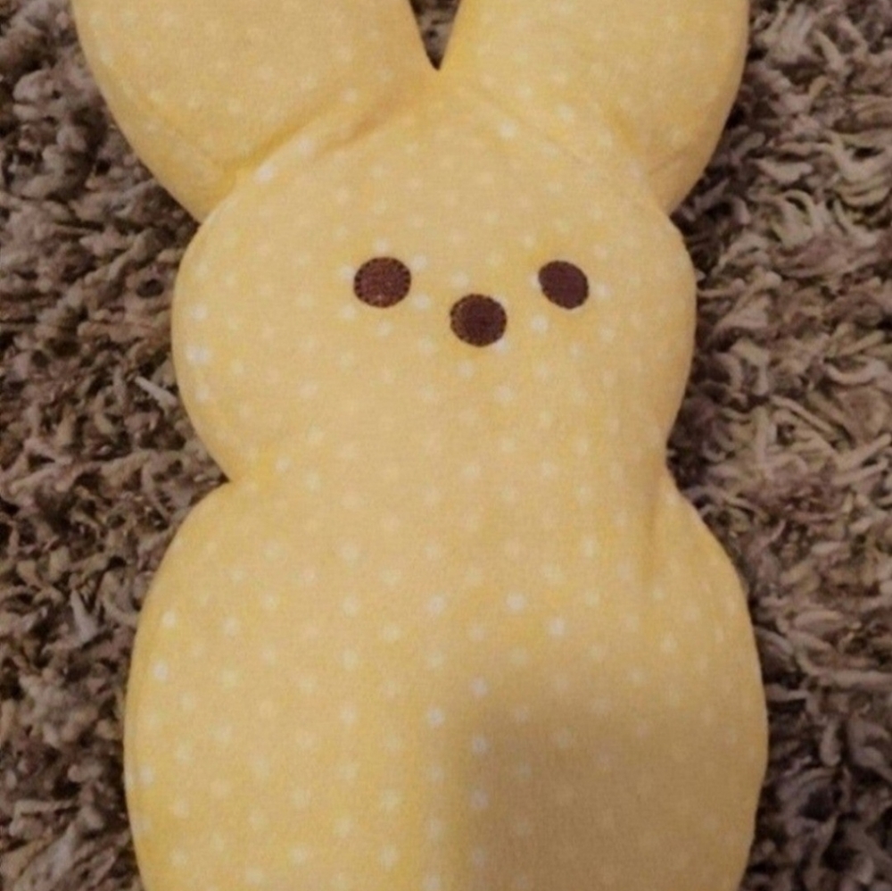Yellow peeps bunny polka dot